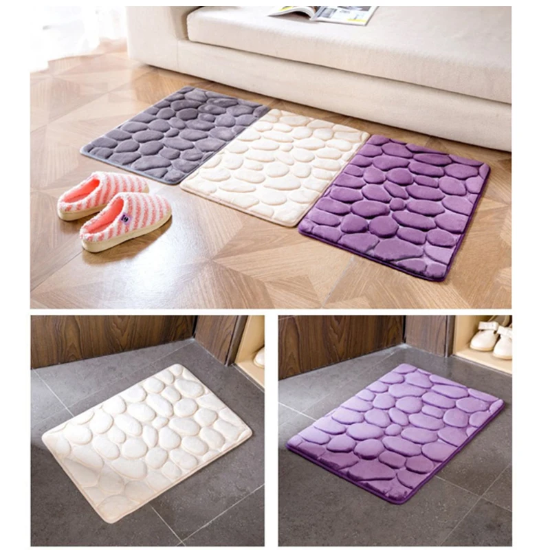 Коврик для ванной с каменным узором мягкий коврик из пены эффектом памяти кухни