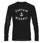 Капитан Америка футболка Пользовательское имя на лодках футболка парусный спорт подарки морской якорь лодка капитан Матросская футболка дедушка