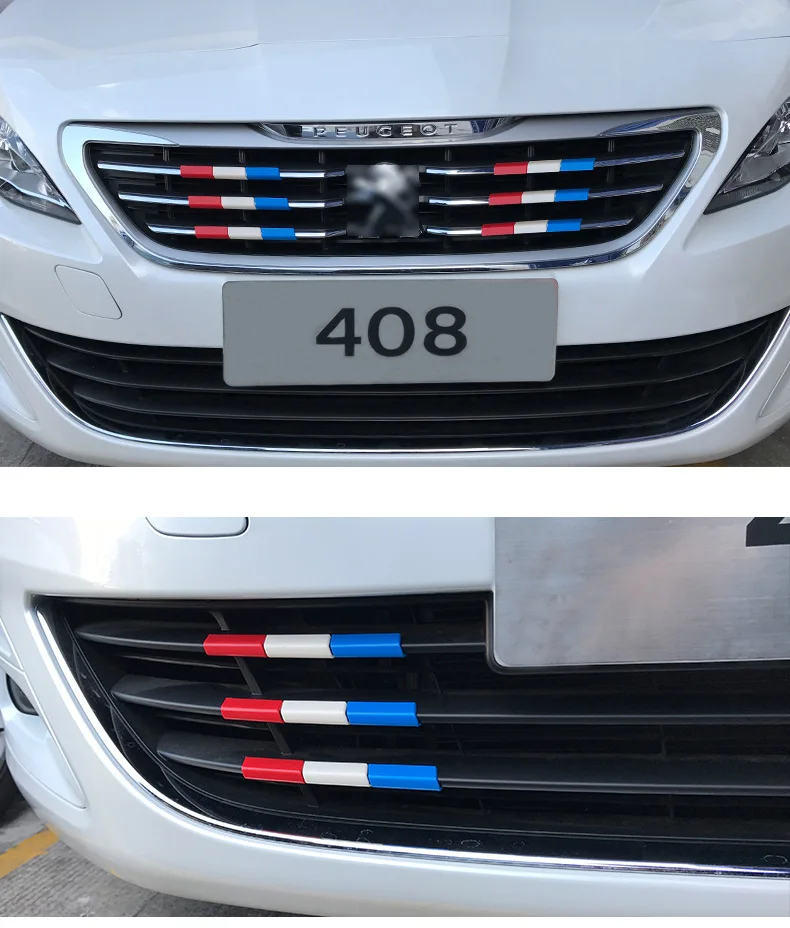 3 шт. пластиковые накладки на переднюю решетку автомобиля для Peugeot 301 4008 308