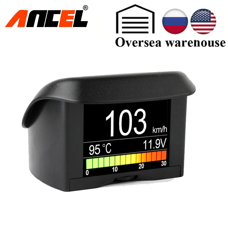 Автомобильный бортовой компьютер ANCEL A202 цифровой дисплей OBD 2 спидометр датчик