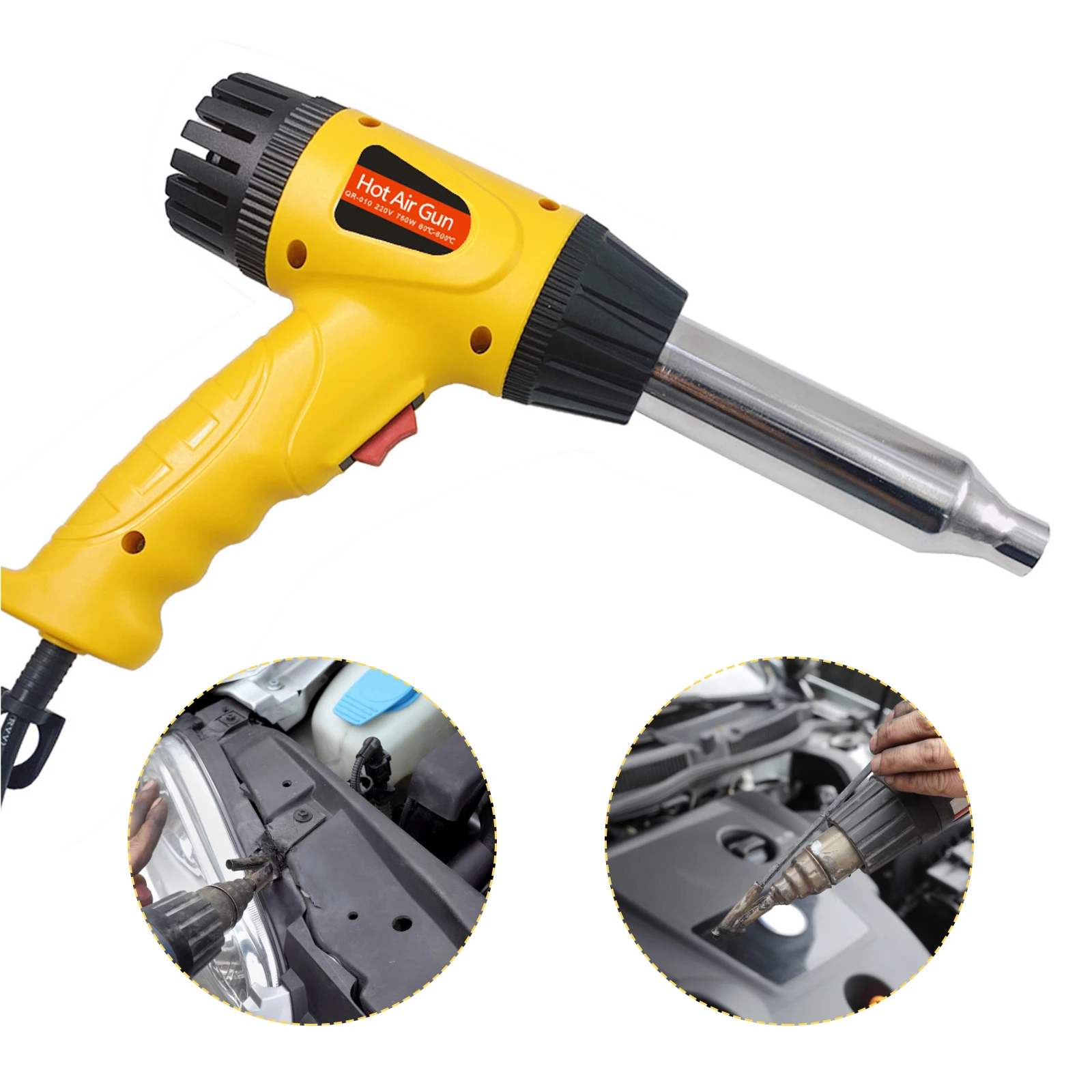 

Hot Air Gun Heat Gun Adjustable Temperature Welding Gun Auto Plastic Pipe Welding Repair Tool 100-600 Degrees 220V