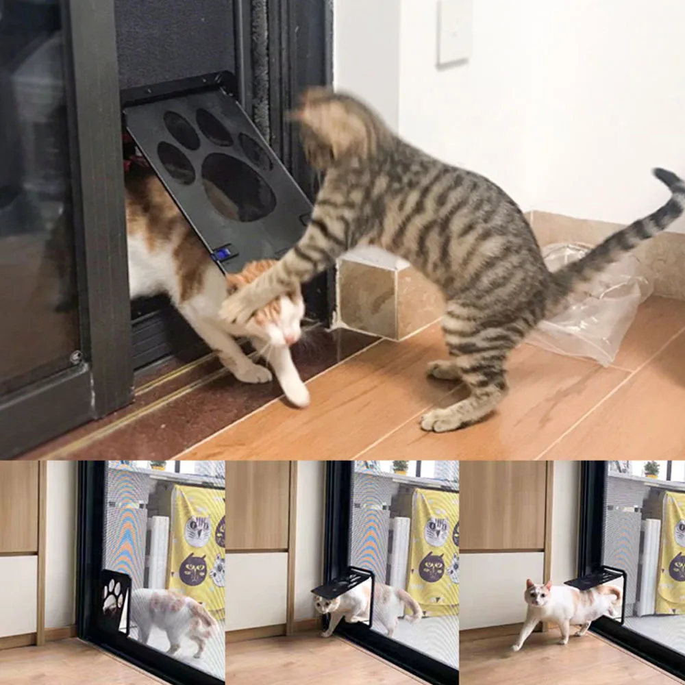 Новый экран для домашних животных дверь с принтом собачьей лапы анти укуса