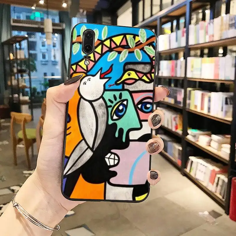 

Picasso abstract Art painting luxury design Phone Case shell For Huawei honor Mate P 10 20 30 40 Pro 10i 9 10 20 8 x Lite