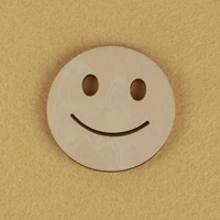 smiley face shape mascot laser cut christmas decorations silhouette blank unpainted 25 pieces wooden shape 0463