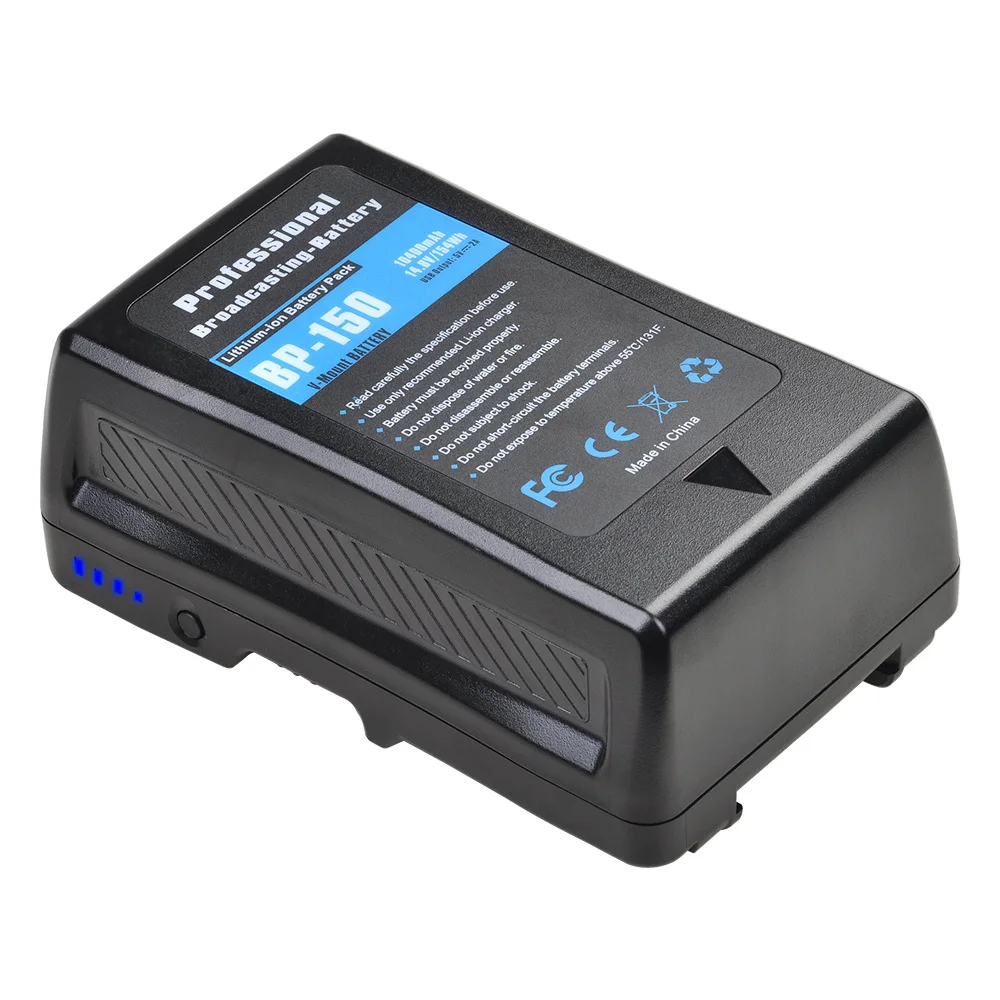 

10400mAh BP-150 V Mount V-Lock Battery for Video Camera Camcorder Broadcast LED Light with D-tap Output Cable and D-Tap Charger