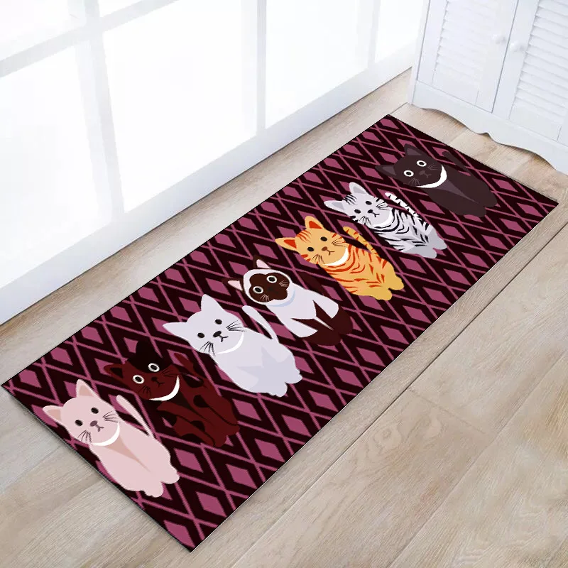 Милые кошачьи когти 3D коврики с принтом Ванная комната Non slip ванная туалет