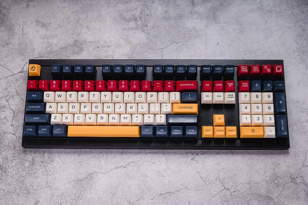 

SA composition Keycap Set abs plastic retro beige for mechanical keyboard beige grey cyan gh60 xd64 xd84 xd96 87 104