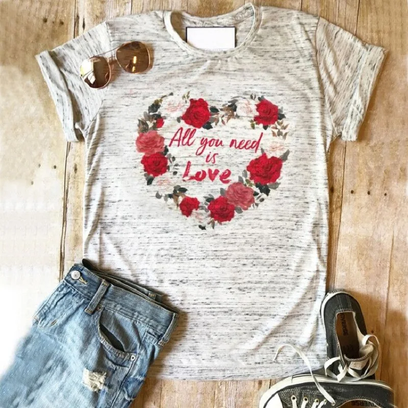 Новая футболка на День святого Валентина все что вам нужно это любовь топы