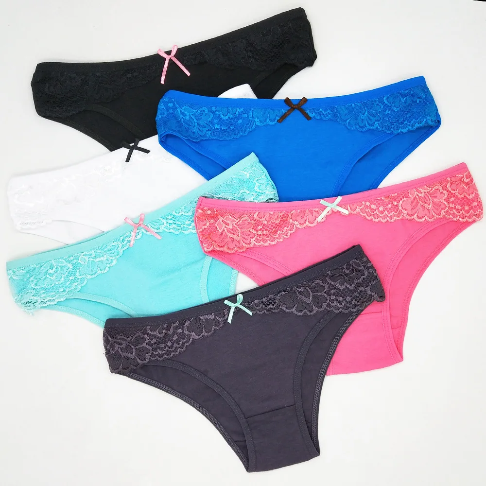 

Alyowangyina 6 pcs/lot 6 colour Cotton Panty Solid Women's Panties Comfort Underwear Briefs Women Sexy Panty Intimates 89411