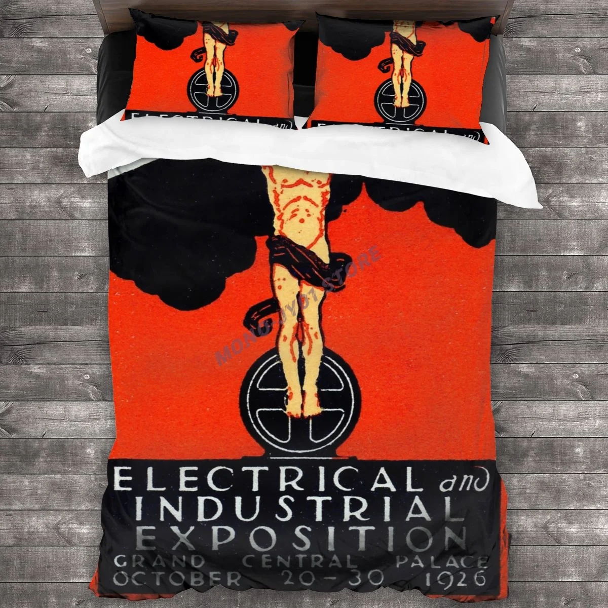 

1926 New York City Electrical Industrial Exposition Bedding Set Duvet Cover Pillowcases Comforter Bedding Sets Bedclothes