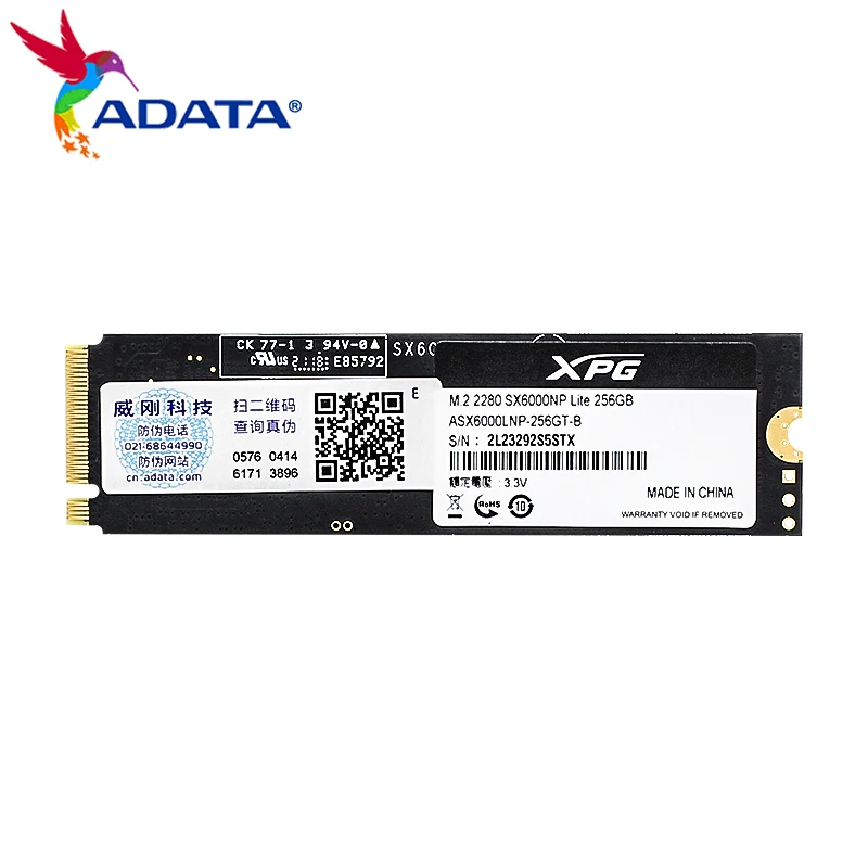 

ADATA XPG SX6000 Lite SSD 256GB 512GB 1TB Internal Solid State Drive NVMe 1.3 M.2 2280 Storage Disk For Laptop/Desktop