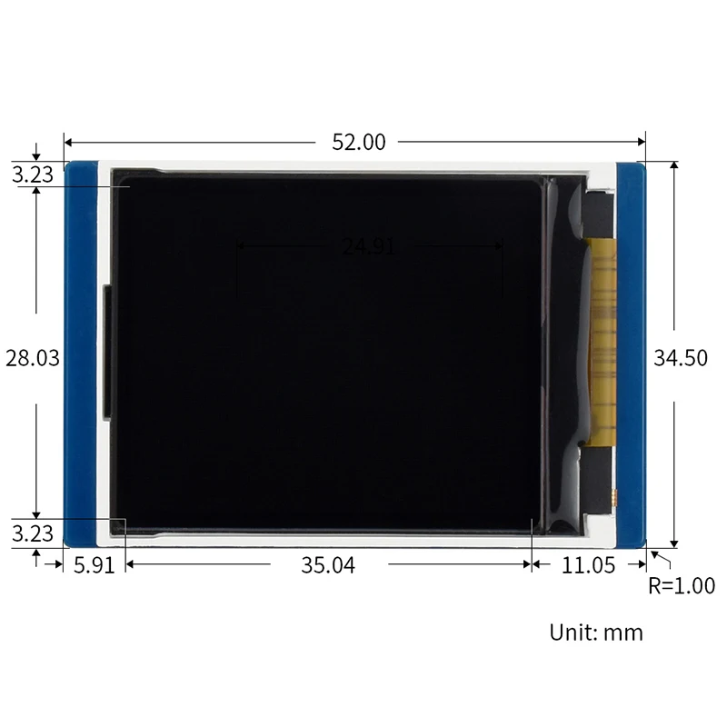 Raspberry Pi Пико модуль экрана TFT 1 8 дюймов Дисплей 65K RGB Цвет 160 × 128 SPI Inteferface встроенный