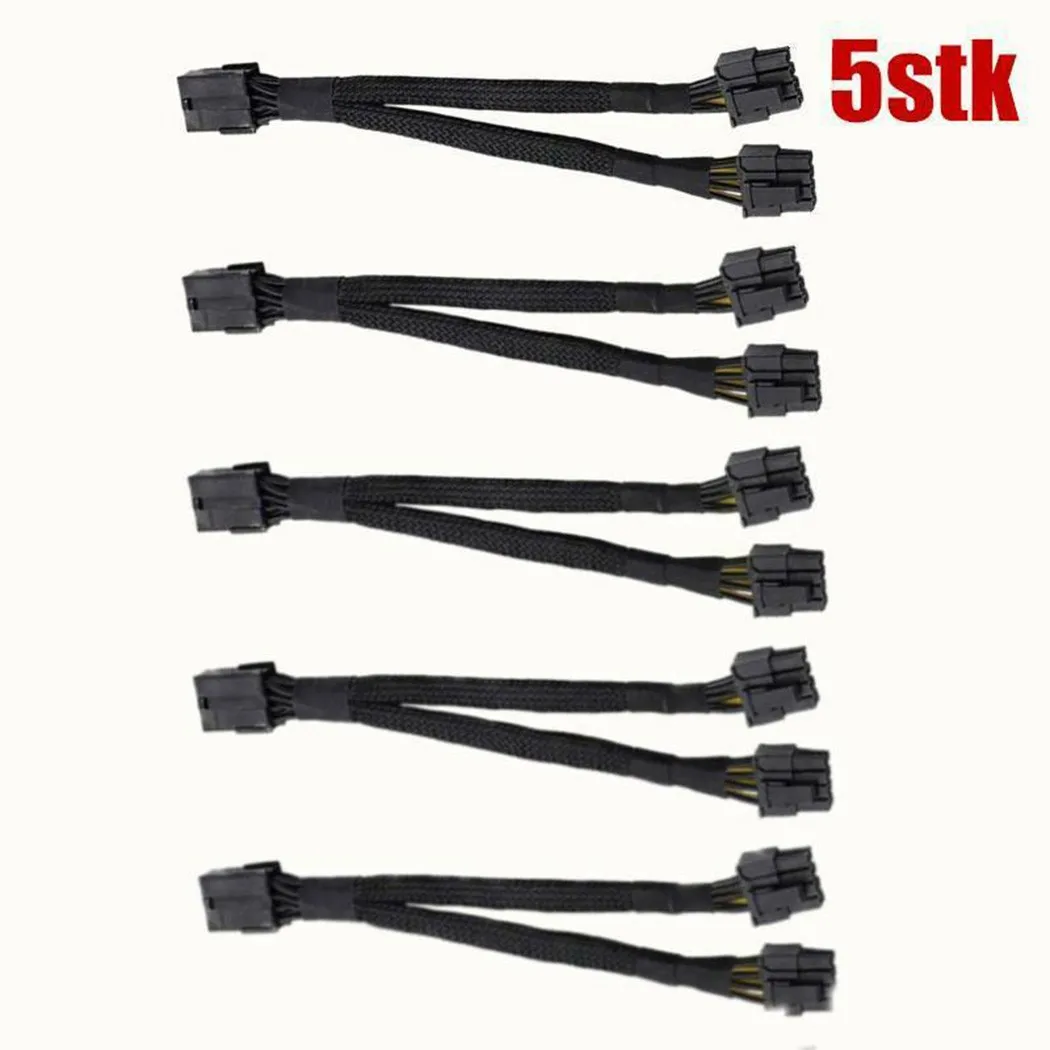 

5 шт., 8-контактный переходник для PCI-E 2*8 P(6 + 2)