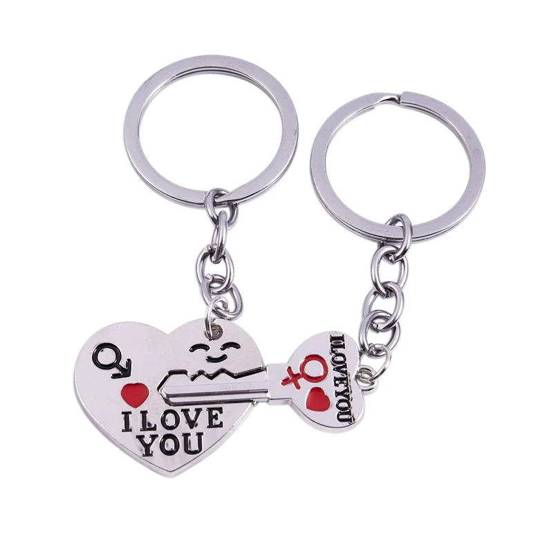 

Arrow & "I Love You" Heart & Key Lovers Couple Key Chain Ring Keychain Keyring Keyfob Lover Gift