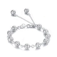 925 sterling silver exquisite fashion personality simple lucky hollow ball bracelet couple party gift high quality jewelry