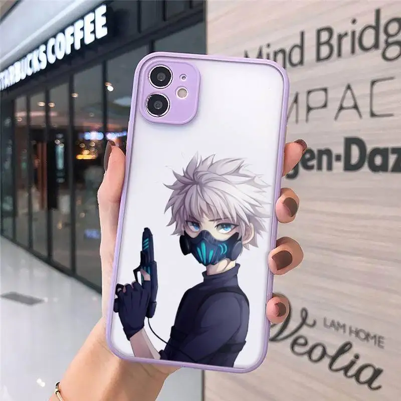 

Hunter X Hunter Killua Zaoldyeck Phone Case For iPhone 12 11 Mini Pro XR XS Max 7 8 Plus X Matte transparent Purple Back Cover