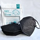 5 слойная защитная маска для лица KN95, 10-200 шт., респиратор с фильтром, черная многоцветная маска 2163 FFP2, тканевая маска KN95