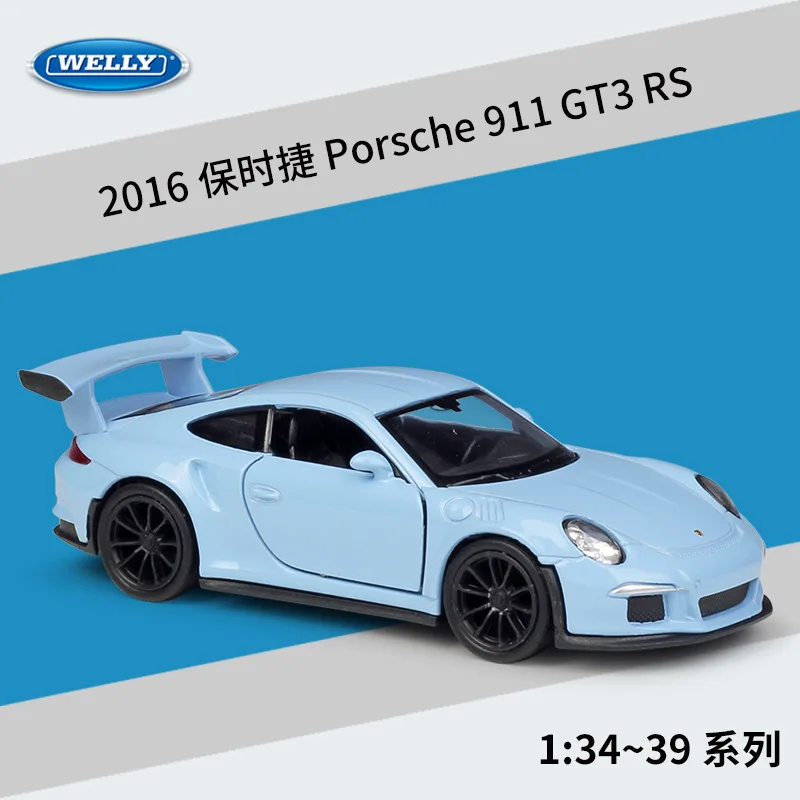 Welly 1:36 модель моделирования автомобиля игрушка для Porsche 911 GT3 RS Сплав Игрушечная с