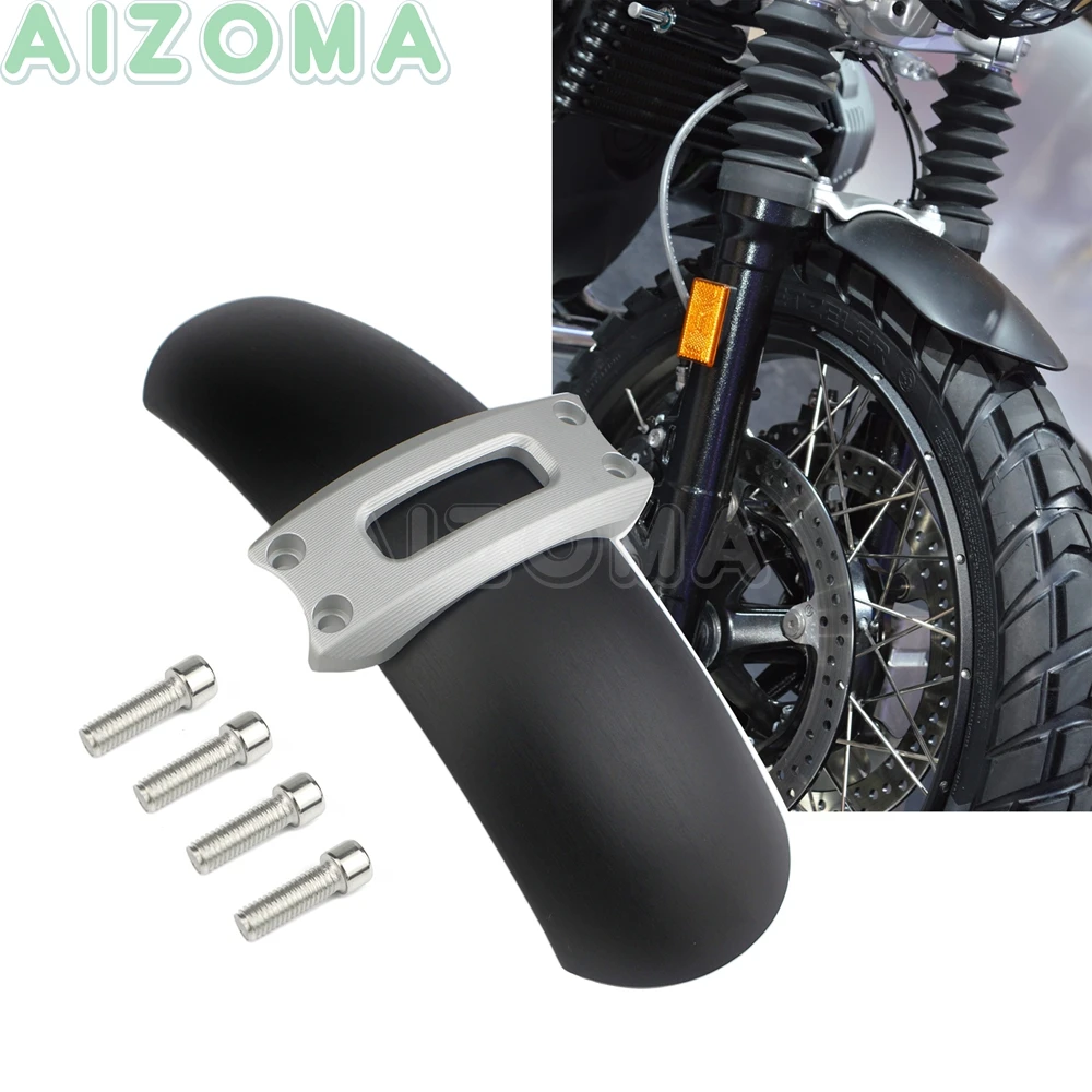 1х мотоциклетные черные переднее крыло Колеса Брызговики алюминиевые для BMW R Nine T
