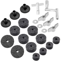 23 pieces cymbal replacement accessories cymbal felts hi hat clutch felt hi hat cup felt cymbal sleeves with base wing nuts cymb
