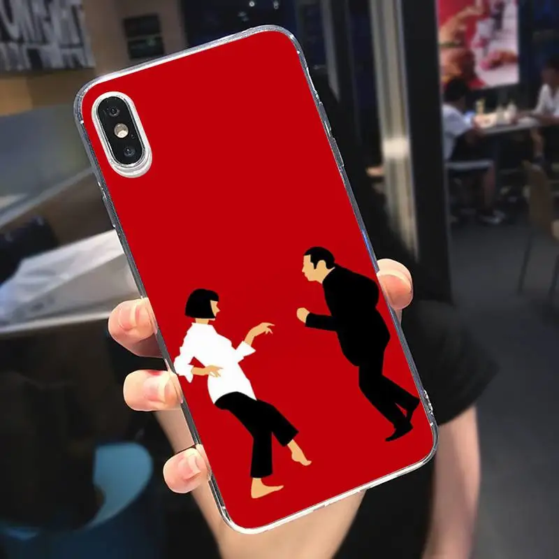 

American movie Pulp Fiction Phone Case Transparent soft For iphone 5 5s 5c se 6 6s 7 8 11 12 plus mini x xs xr pro max