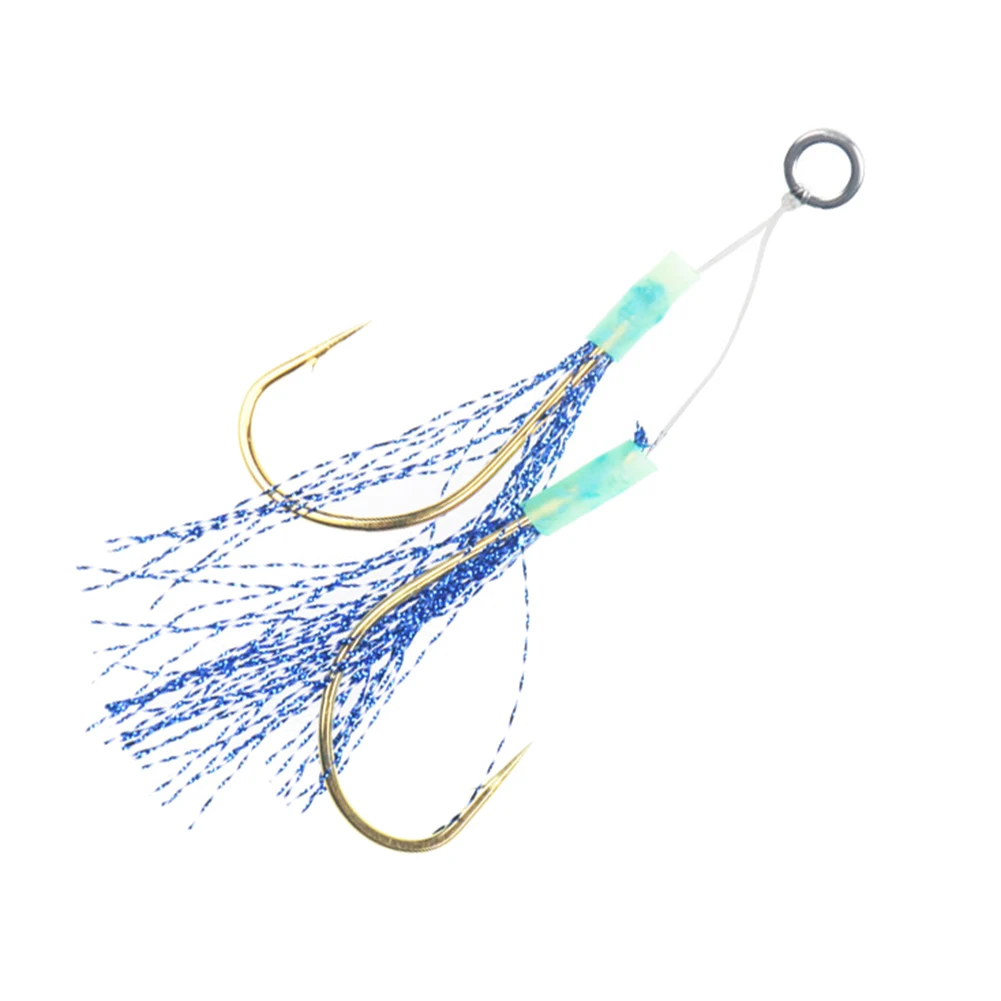 Металлическая кисточка для морской рыбалки двойной рыболовный крючок держатель