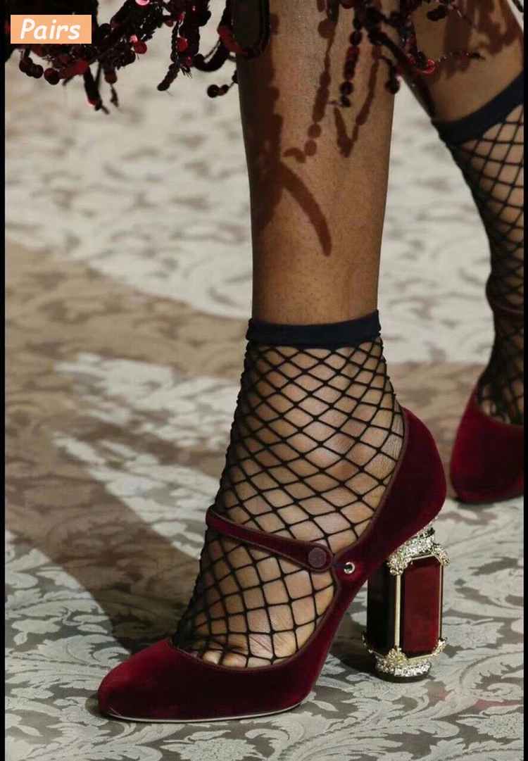 Туфли лодочки женские на квадратном каблуке флоковые туфли с Т образным ремешком