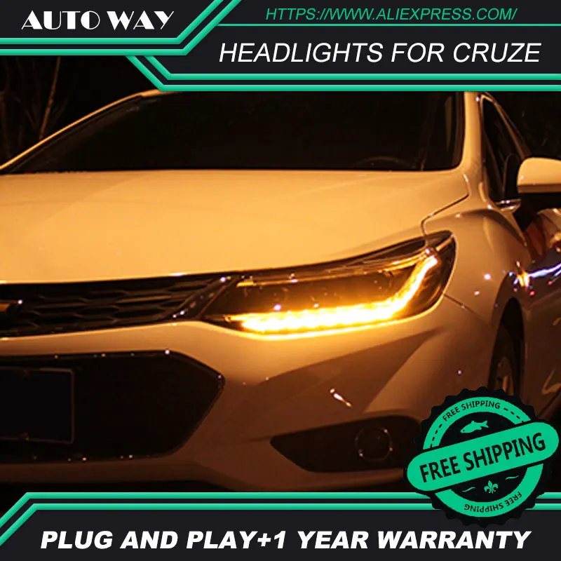 Стайлинг автомобиля светодиодный фонарь для Chevrolet Cruze HID лампа грыжи аксессуар