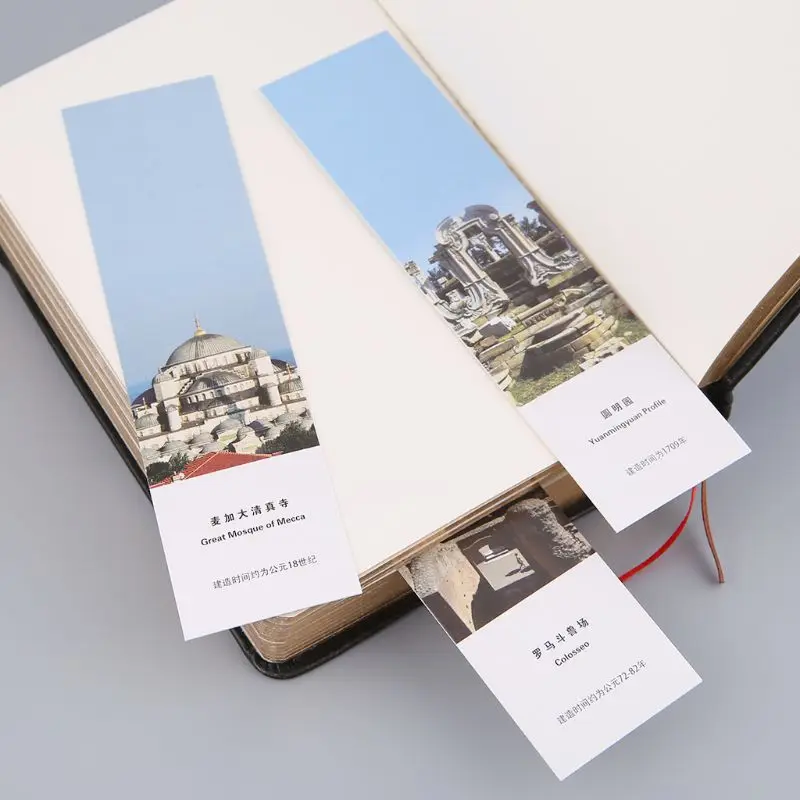 

30pcs Creative Chinese Style Paper Bookmarks Painting Cards Retro Beautiful Boxed Bookmark Commemorative Gifts P9YA