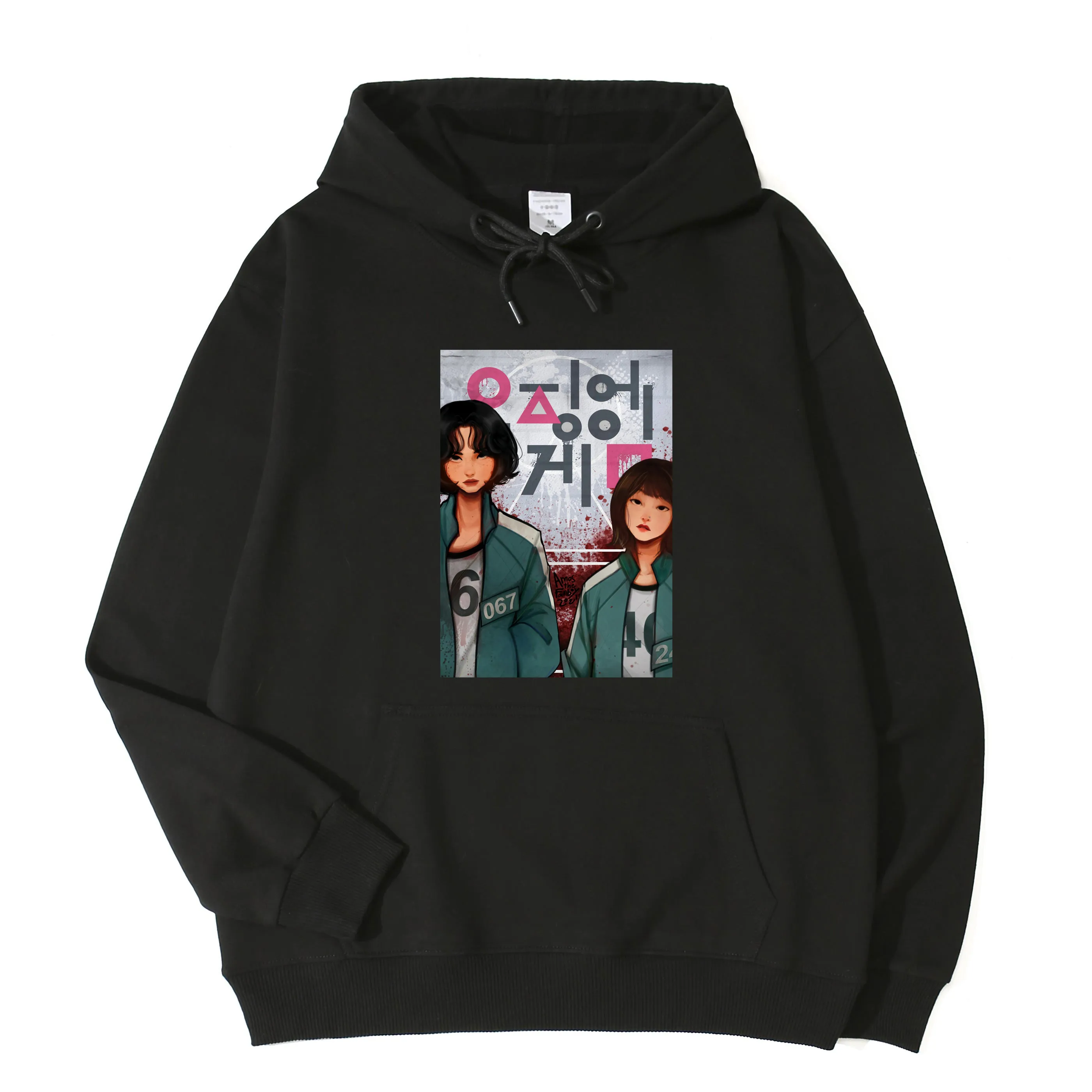 

Sisters Who Kill Each Other Squid Game High Quality Printed Hoodie 100% Cotton Pocket Sweatshirt Unique Unisex Top Asian Size
