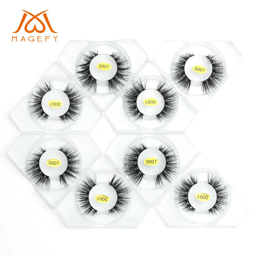 8 pairs-D007 8 пар/3D Искусственные норковые Накладные ресницы ручной работы толстые натуральные накладные ресницы мягкие объемные норковые ресницы для наращивания макияжа - Цвет: 8 pairs-D007