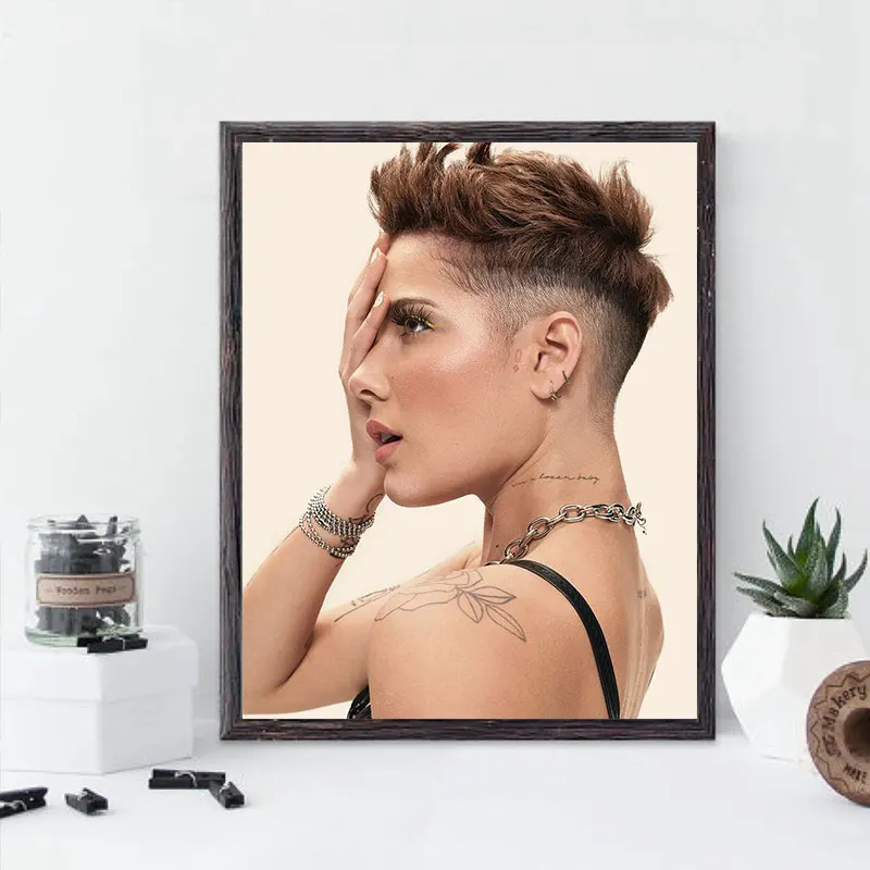 Плакат Halsey музыкальный певец курительные Шелковые Плакаты и принты настенная