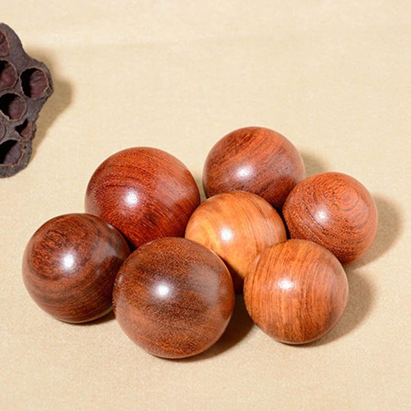 

5Cm Wooden Stress Baoding Ball Health Exercise Handball Finger Massage Chinese Health Meditation Relaxation Therapy