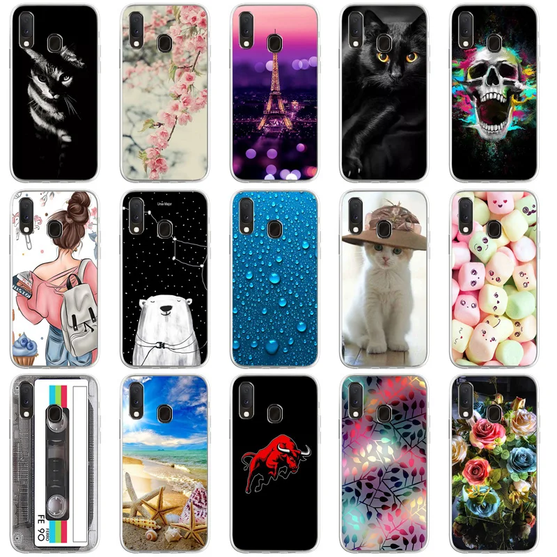 

For Samsung A20e Case Soft Tpu Phone Back On Samsung Galaxy A20e 5.8 inch Silicon Transparent printing Cover Bumper Phone Cases