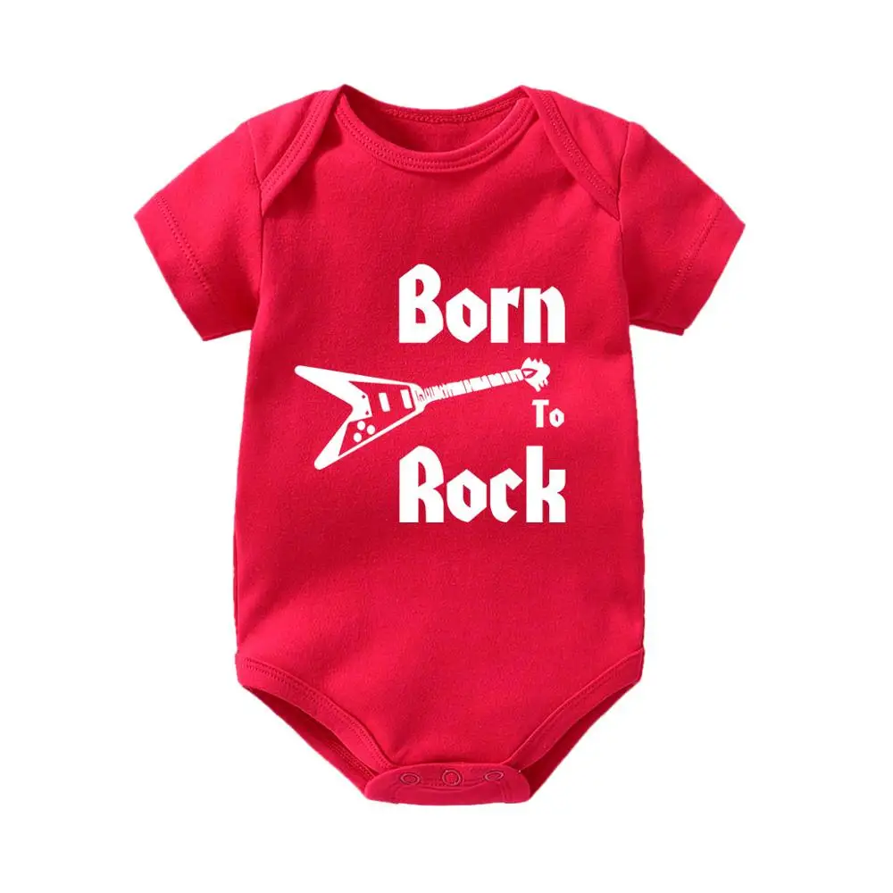 Боди с короткими рукавами YSCULBUTOL Born to Rock Band Guitar Rockstar Baby| |