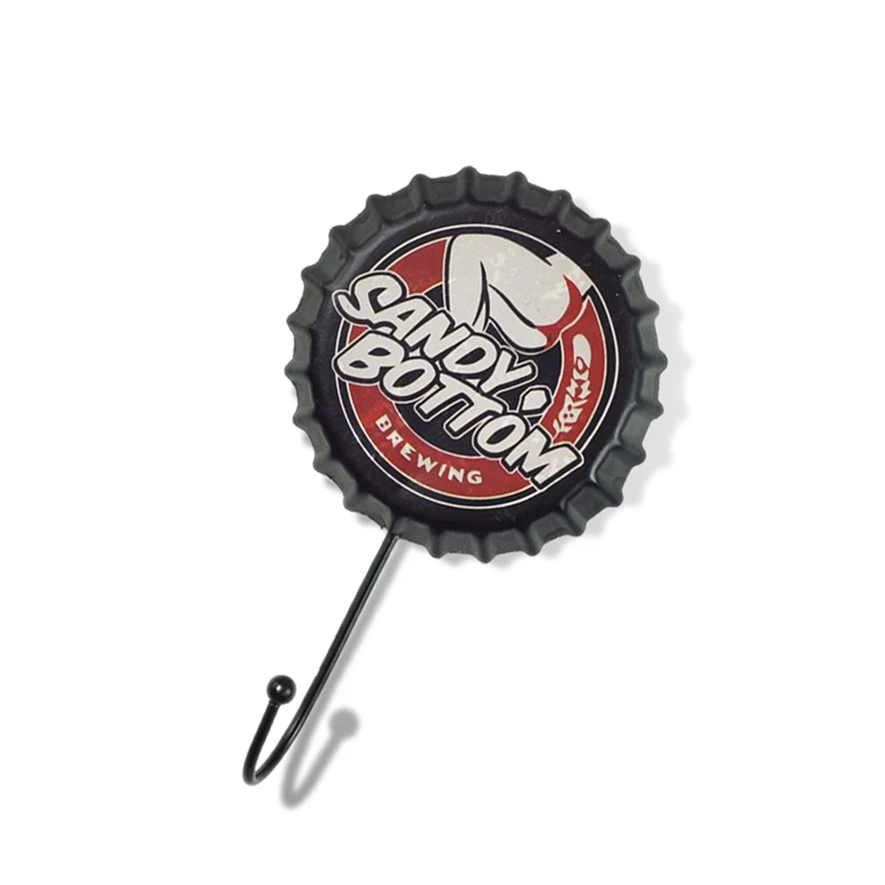 New Retro Creative Beer Cover Hook &quotSANDY BOTTOM&quot Character Personality Dressing Room Clothes Home Wall Crafts Iron De | Дом и сад