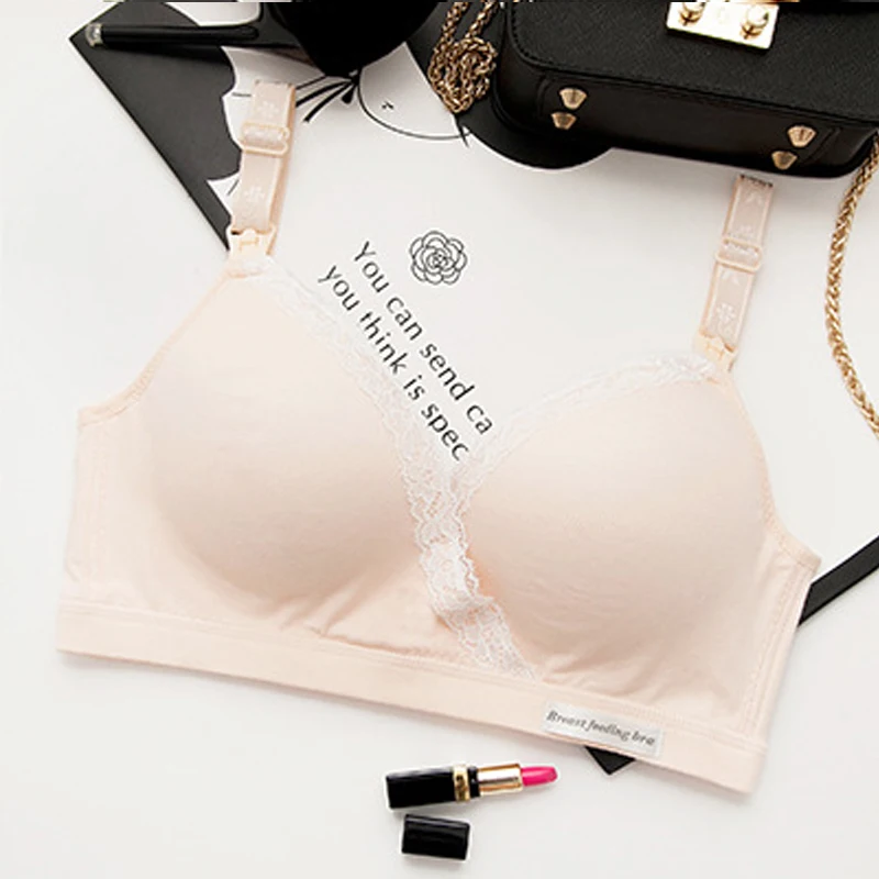 

Clothes for nursing mothers Wirefree Nursing Clothing Cotton Breastfeeding Bra for Pregnant Women Pregnancy Breast Sleep Underwe