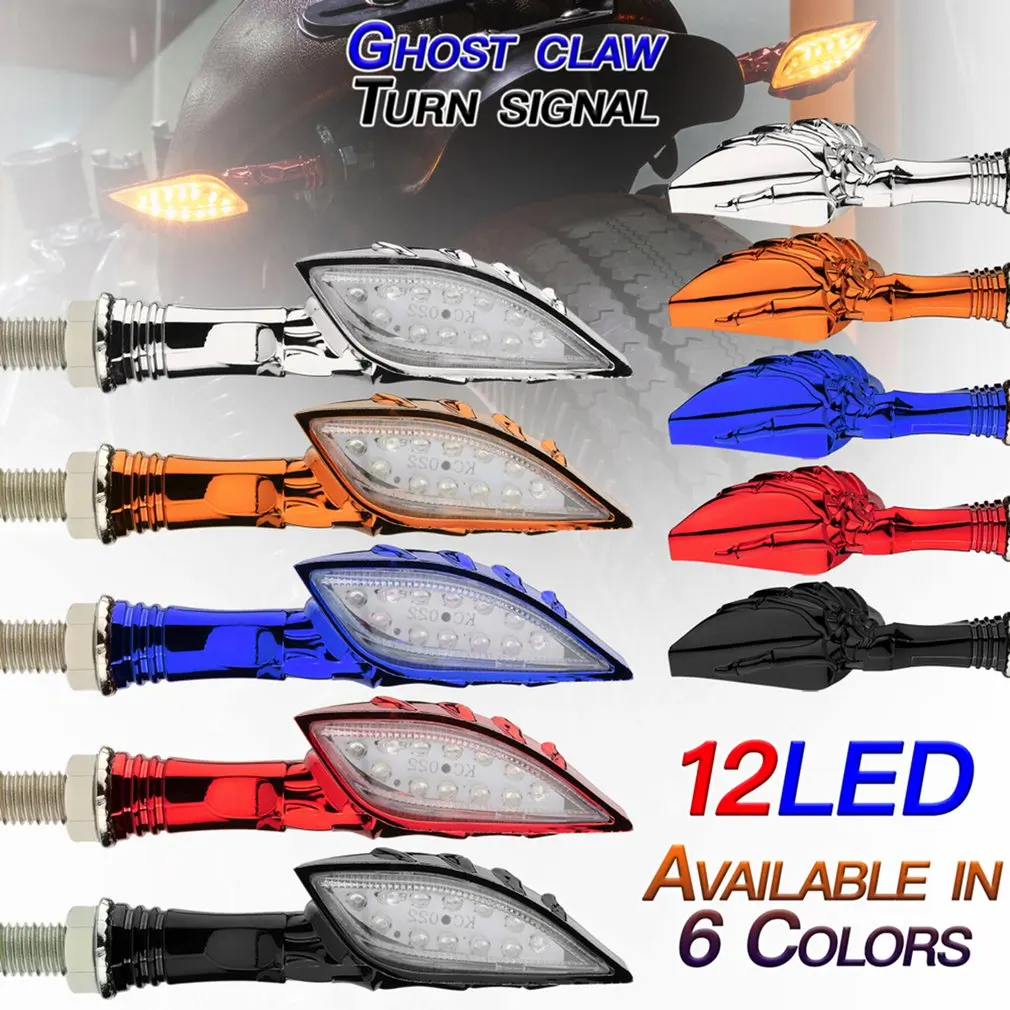 

NEW Flashing Turn Signals 2Pcs 12V Motorcycle LED Lights Rear Blinker Indicator Tail Light For Cafe Racer For Honda For Yamaha