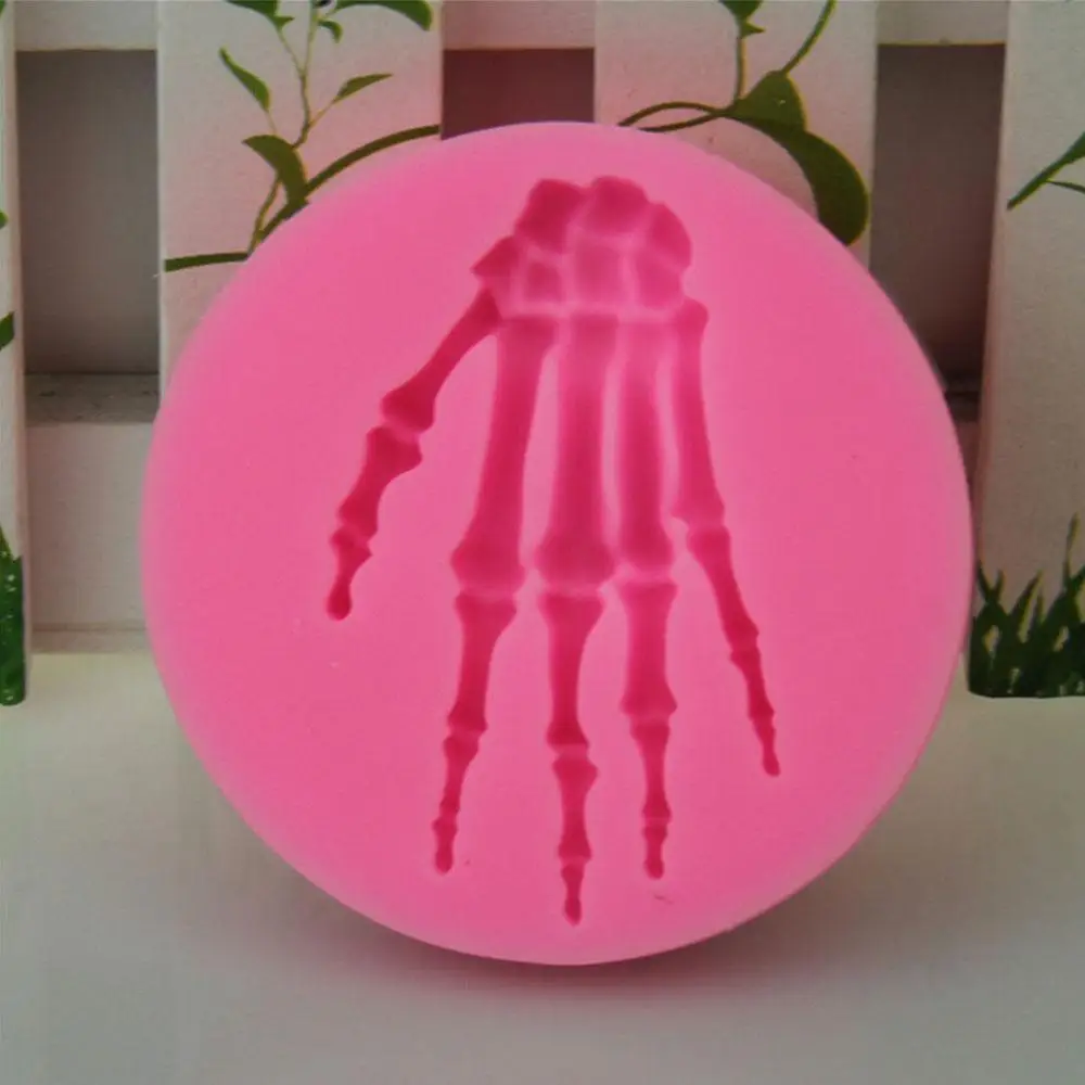 

Halloween Moulds Skull Skeleton Silicone Human Fondant For Cupcake Tool Reusable Decoration Baking Chocolate Cake Mold Cand T1J4
