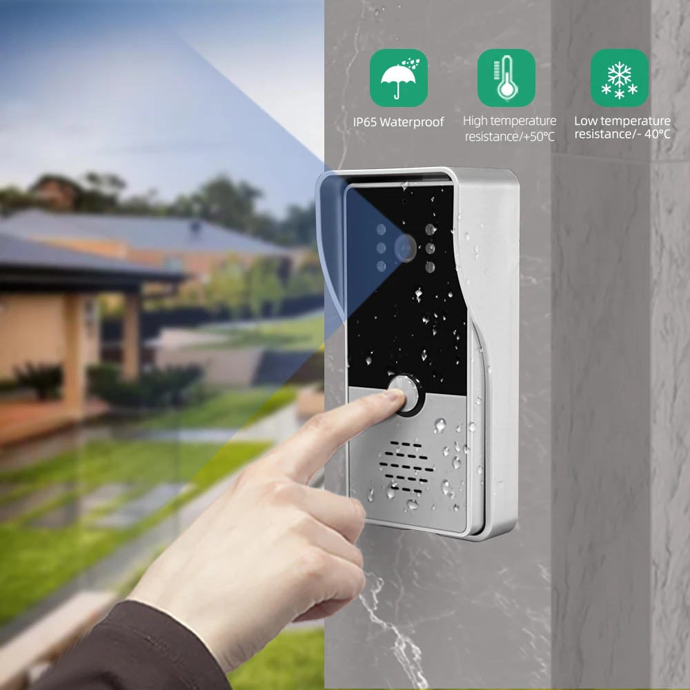

Joytimer New Video Door Phone 800TVL Video Intercom System Wide-Angle Camera and Night Vision Support One-Key Unlock