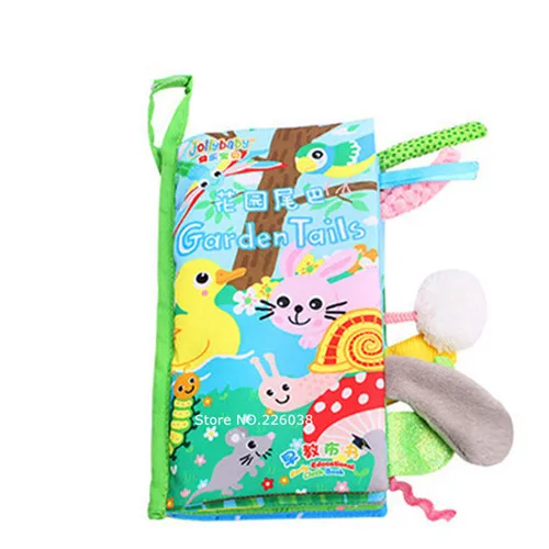 SZ04 Garden Tail Детские игрушки, детские книги для раннего развития, тканевые книги для детей, Обучающие Развивающие книги, хвосты животных, динозавры SZ04 - Цвет: SZ04 Garden Tail