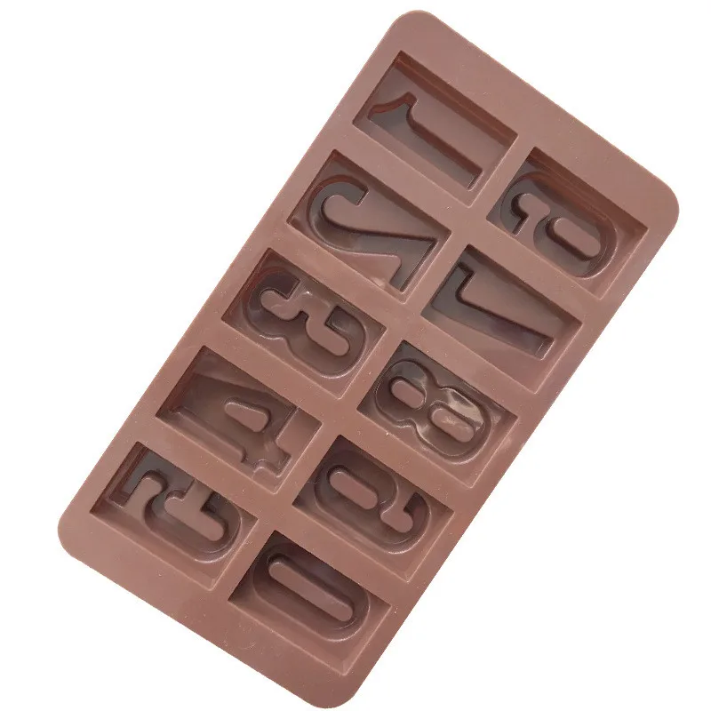 

DIY Number 0-9 mould silicone mold cake dessert Decorating tool fondant chocolate Clay craft Soap mould
