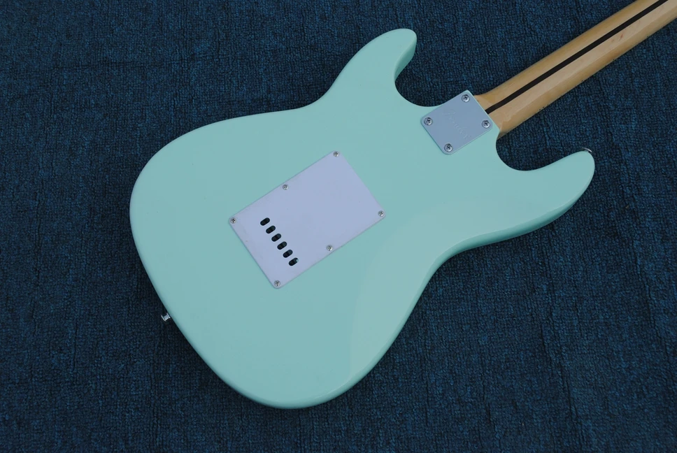 Гитара, высокое качество, электрическая гитара, сделано в Китае, древесина клена, фингерборд, 21 лад, синий цвет