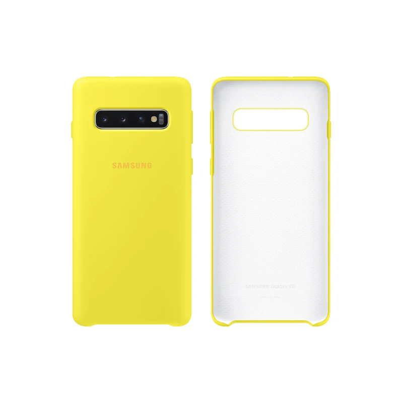 Официальный товар) Чехол samsung S10 S10 Plus S10e Galaxy Note 10 Plus силиконовый чехол - Цвет: Yellow