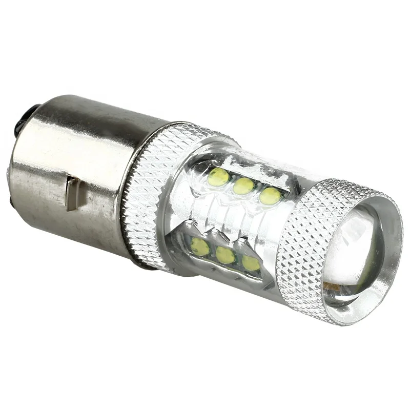 

80W BA20D H6 White 16 LED Motorcycle MotorBike/Moped/ATV Headlight Bulb