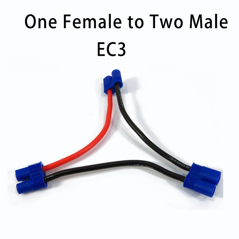 EC3 Series Amass T XT60 Tamiya TRX XT90 EC3 EC5 вилка параллельная серия одна женщина до 2 мужчин провода 12awg силиконовые провода Deans для Lipo батареи - Цвет: EC3 Series