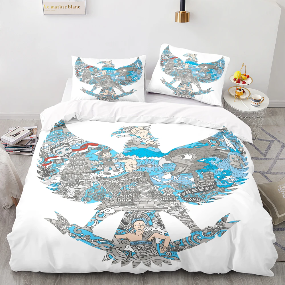 

Ethnic Style Eagle Pattern Bedding Set, 210210 Duvet Cover Set With Pillowcase,180210 Quilt CoverExtra Large Blanket Cover