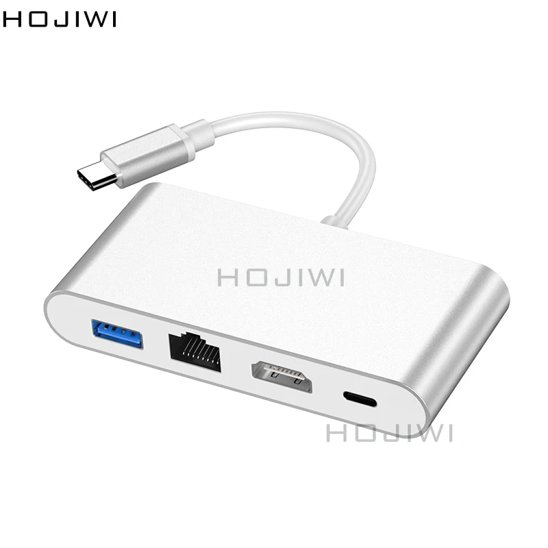 HOJIWI 4 IN 1USB C HUB Typ C zu Multi USB 3,0 HDMI Adapter Dock 4K Thunderbolt 3TF SD reader PD für MacBook Pro Huawei Mate