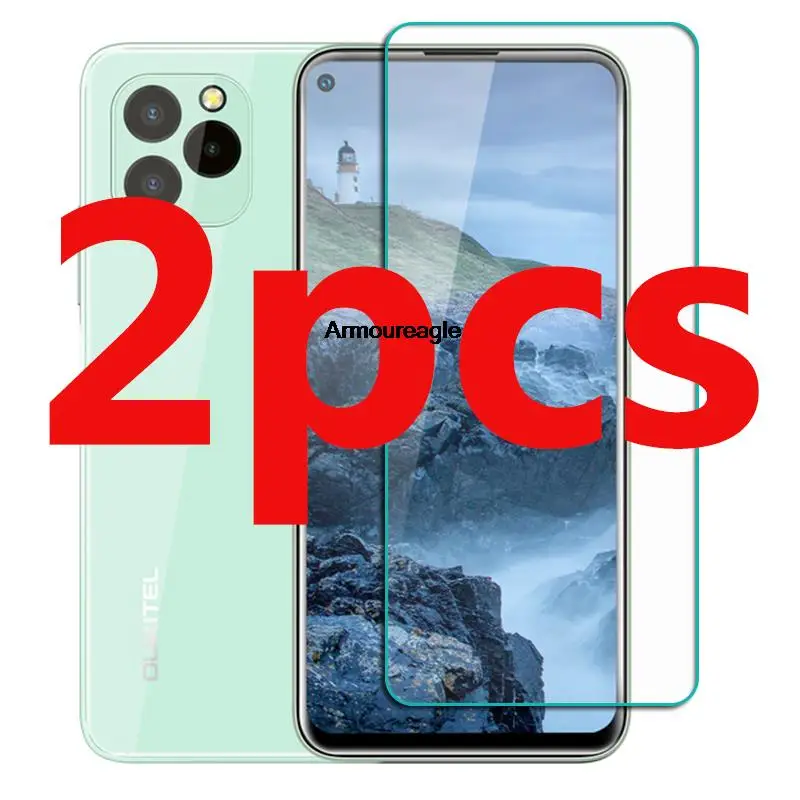 

2pcs for oukitel c21 pro high hd tempered glass protective on ouk c21pro phone screen protector film guard protection