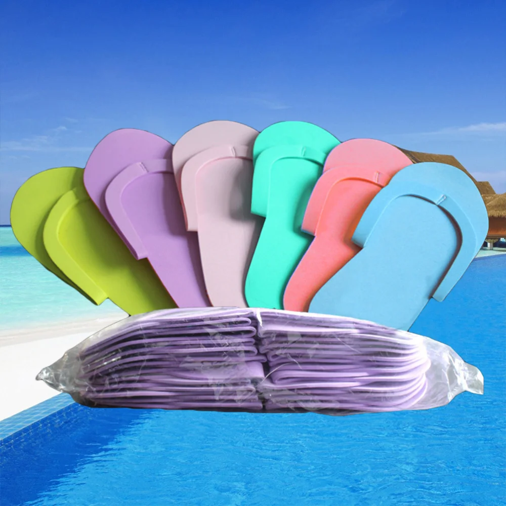 

36 Pairs Disposable Slippers Pedicure Slippper for Salon Spa Pedicure (Random Color)